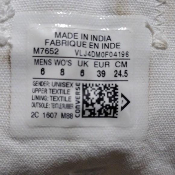 Converse Chuck Taylor All Star White Low Top Sneaker 8 Classic Minimalist Street - Picture 8 of 8